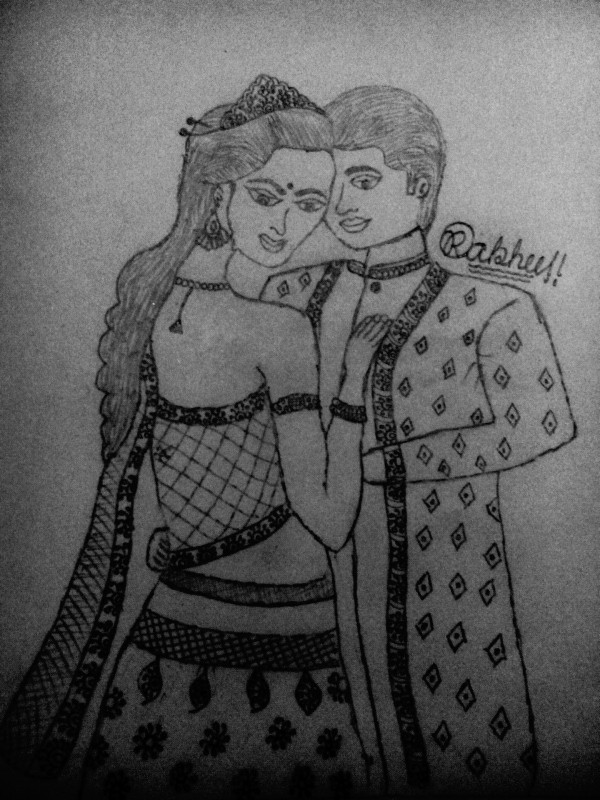 Pencil Sketch of Couple