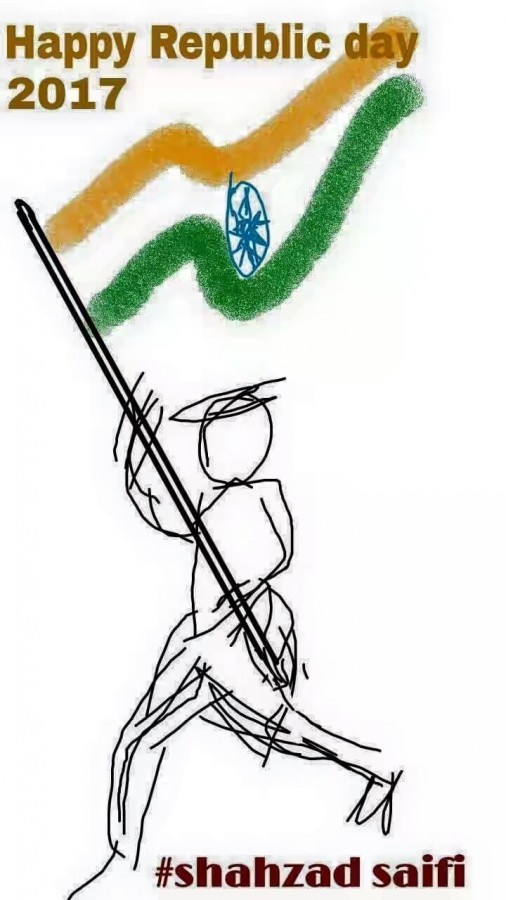 Digital Painting of Indian Flag - DesiPainters.com