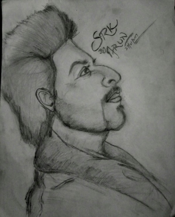 Pencil Sketch of Shahrukh Khan