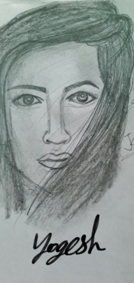 Pencil Sketch of Kriti - DesiPainters.com