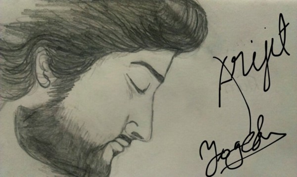 Pencil Sketch of Arijit Singh - DesiPainters.com