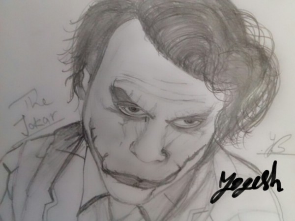 Pencil Sketch of The Joker - DesiPainters.com
