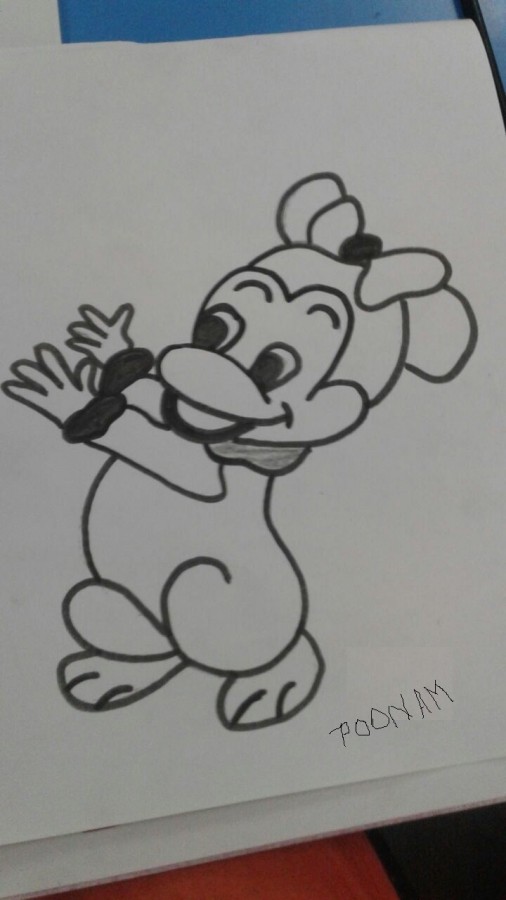Pencil Sketch of Mickey Mouse - DesiPainters.com