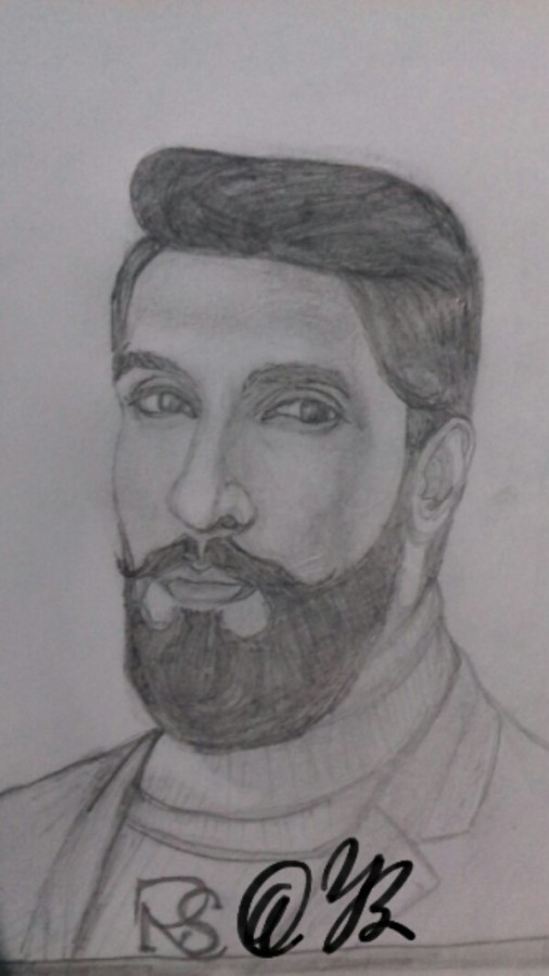 Pencil Sketch of Ranveer Singh - DesiPainters.com