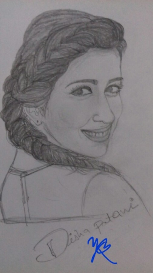 Pencil Sketch of Disha Patani - DesiPainters.com