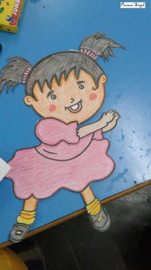 Pencil Color Sketch of Doll