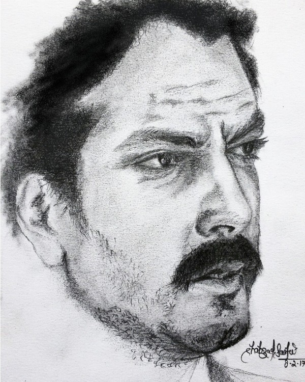Pencil Sketch of Nawazuddin Siddiqui