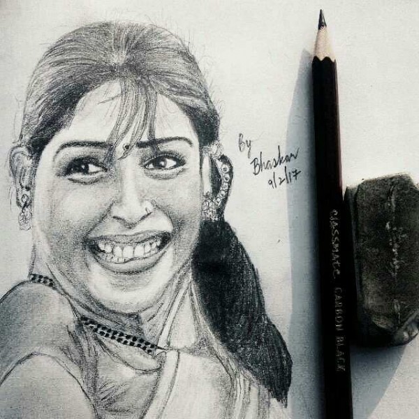 Pencil Sketch of Genelia D'souza