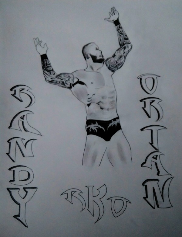 Pencil Sketch of Randy Ortan Signature - DesiPainters.com