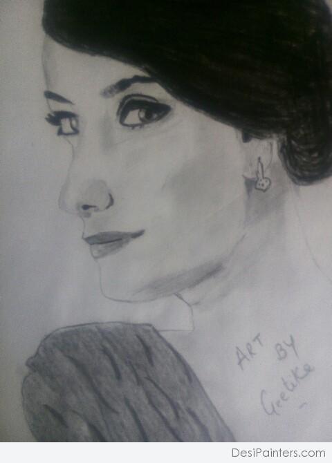 Pencil Sketch of Hazal Kaya(turkush actress)
