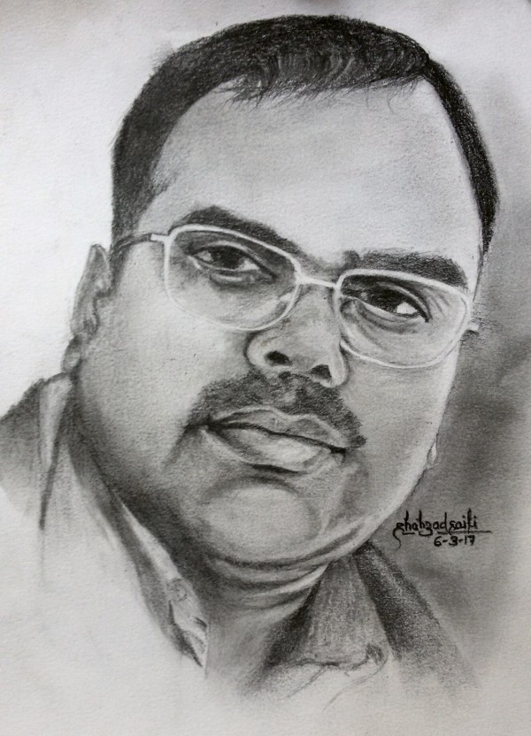 Pencil Sketch of Dr. Vibhor Jain, M.S. (ent) - DesiPainters.com