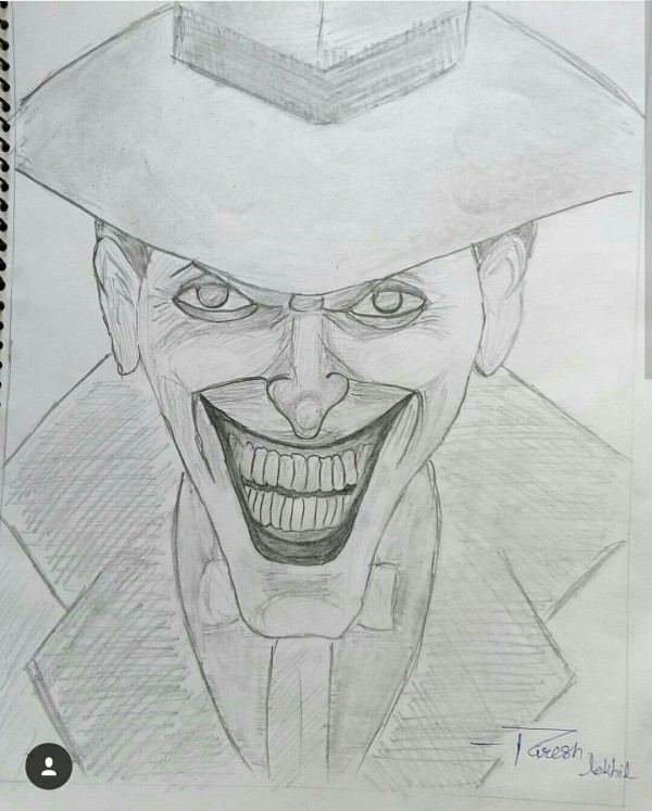 Pencil Sketch of Joker