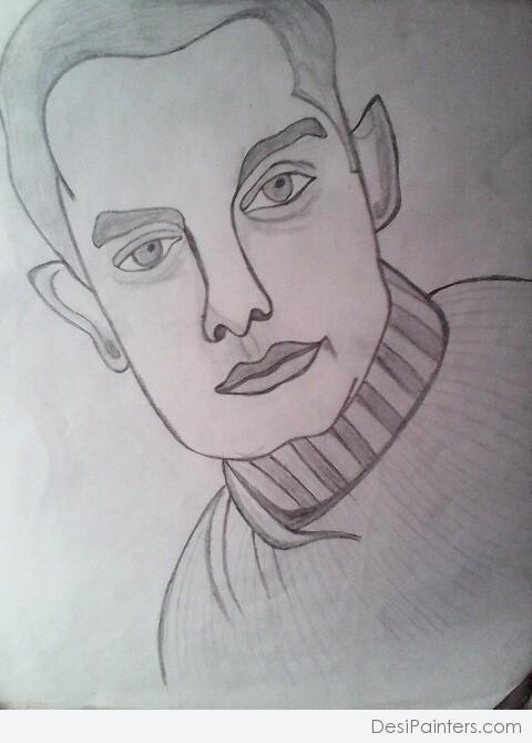 Pencil Sketch of Aamir Khan - DesiPainters.com