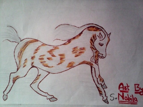 Pencil Sketch of Horse - DesiPainters.com