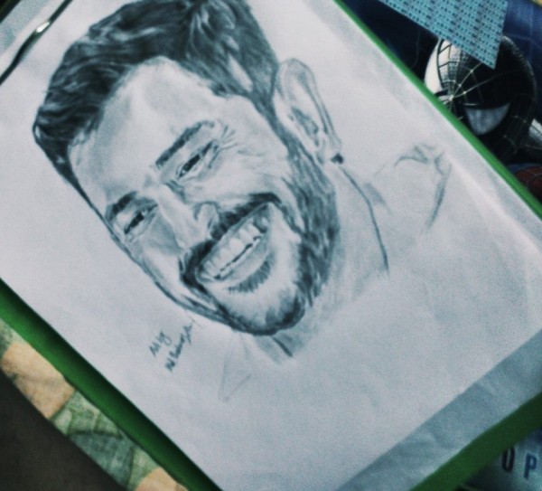 Pencil Sketch of M.S Dhoni - DesiPainters.com