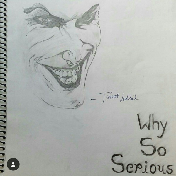 Pencil Sketch of Joker
