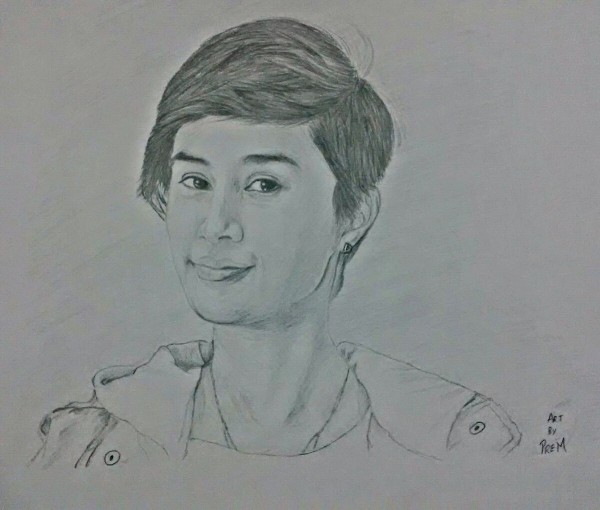 Pencil Sketch of Airtel 4g Girl - DesiPainters.com
