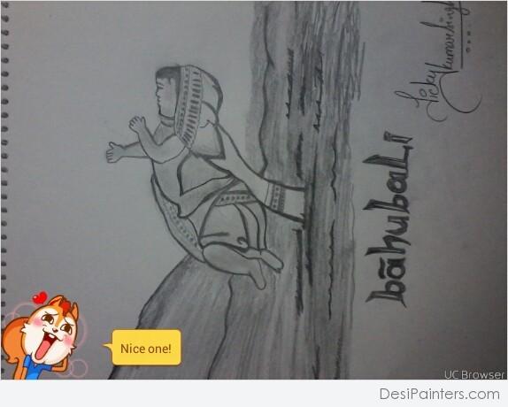 Pencil Sketch of Bahubali