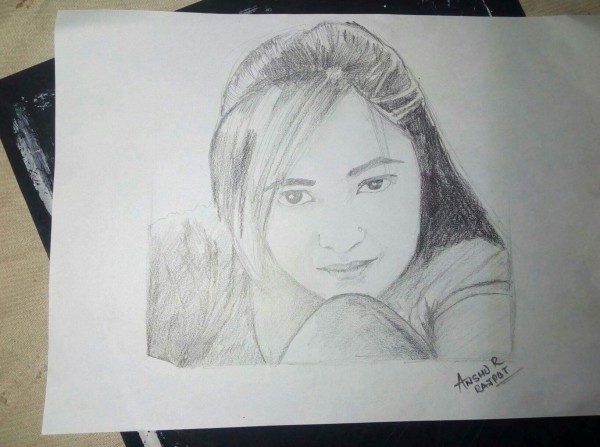 Pencil Sketch of Girl