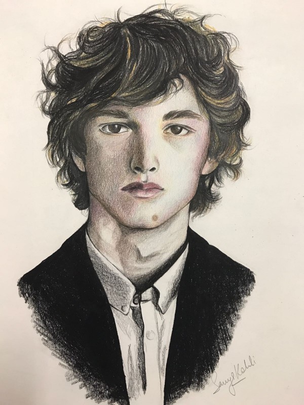Pencil Color Sketch of Boy
