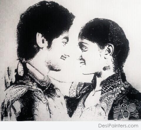 Ink Painting Sketch of sairat by Shubham Kasture