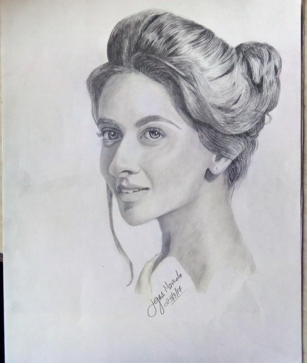 Pencil Sketch of Beautiful Girl - DesiPainters.com