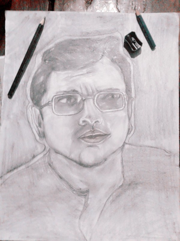 Pencil Sketch of Paresh Rawal