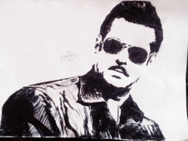 Ink Painting of Salman Khan - DesiPainters.com