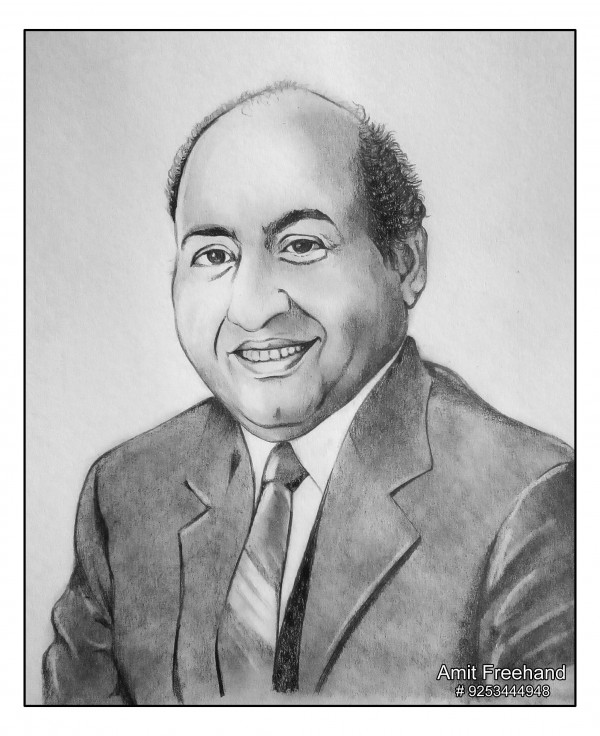 Pencil Sketch of The Legend Mohd. Rafi Sahab