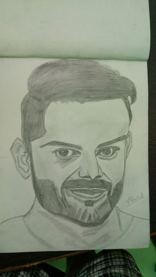 Pencil Sketch of Virat Kohli