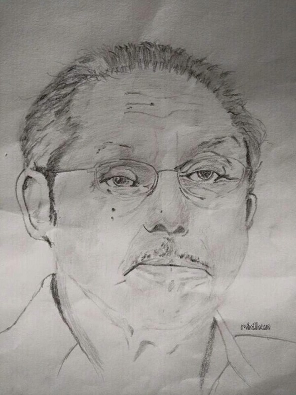 Pencil Sketch of Onv Kurup