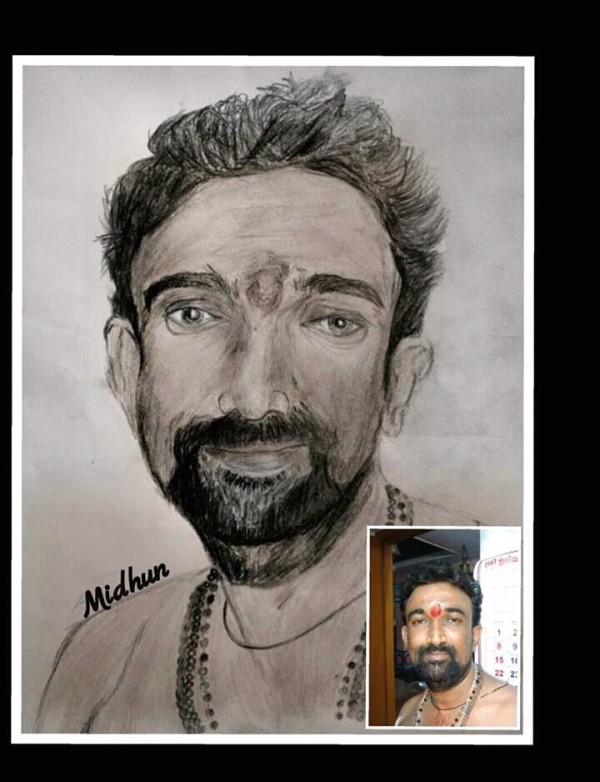 Pencil Sketch of Man - DesiPainters.com