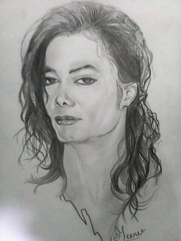 Pencil Sketch of Michael Jackson - DesiPainters.com