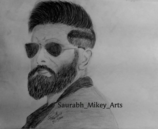 Look at this stunning pencil drawing... - Kerala Vikram Fans | Facebook