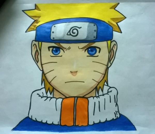 Pencil Sketch of Naruto - DesiPainters.com
