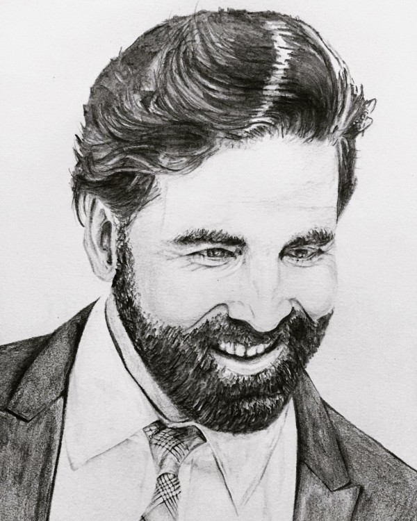 Pencil Sketch of Akshay Kumar - DesiPainters.com