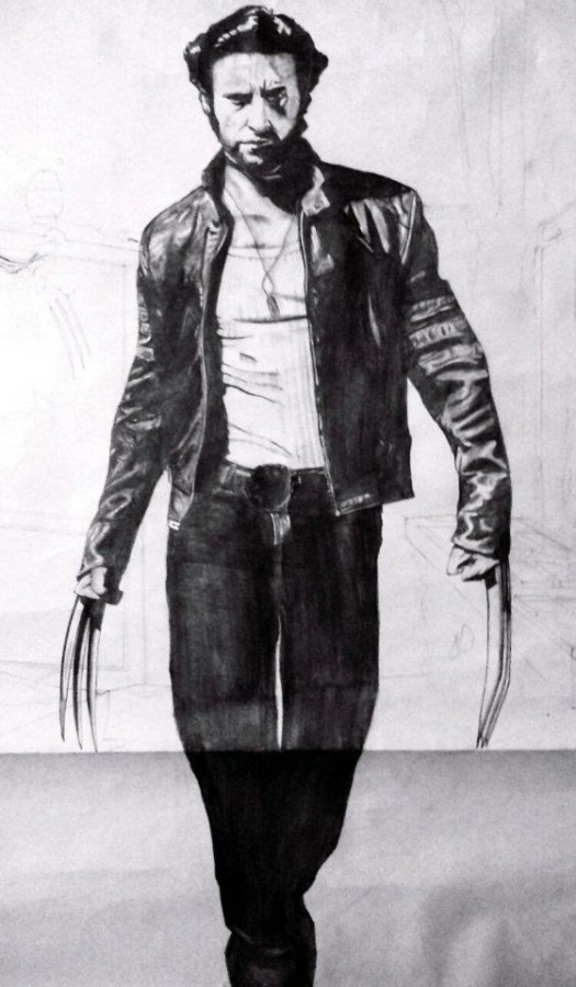 Pencil Sketch of Hugh Jackman