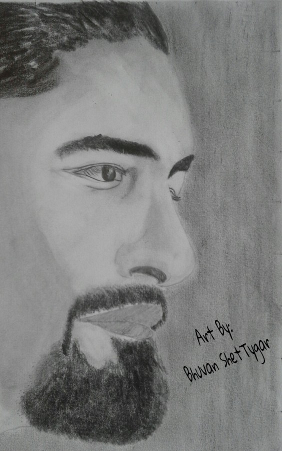 Pencil Sketch of Roman Reigns