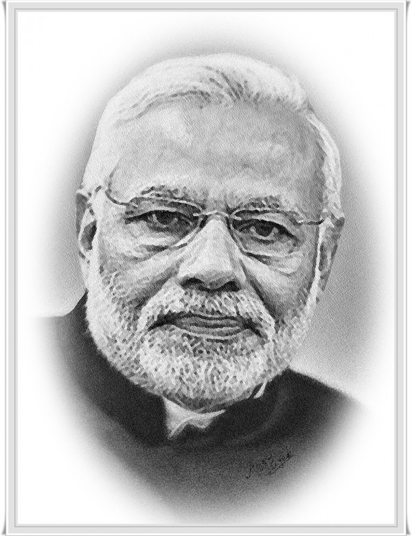 Digital Painting of Narendra Modi
