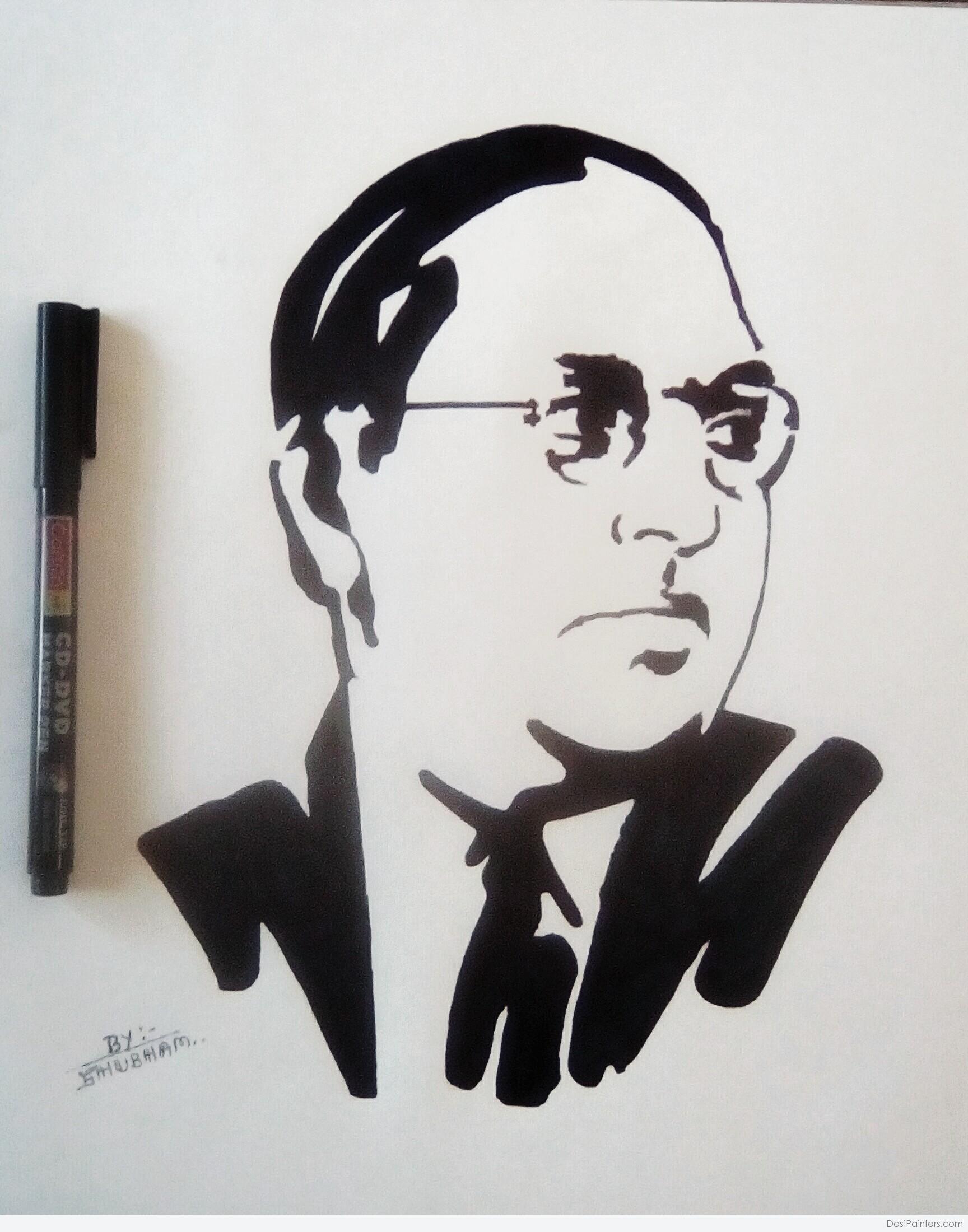 Dr. Babasaheb Ambedkar Portrait Sketch Editorial Photo - Image of pencil,  babasaheb: 191617271