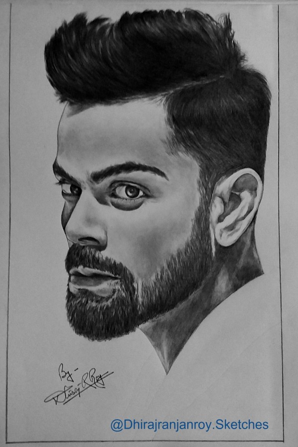 Pencil Sketch of Virat Kohli