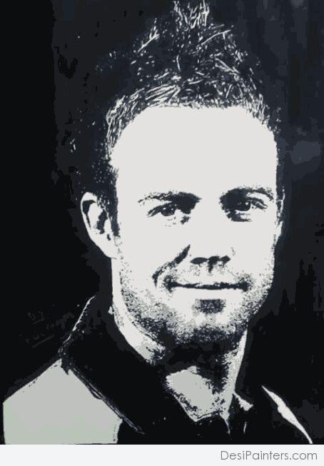 Marker Sketch of AB De Villers