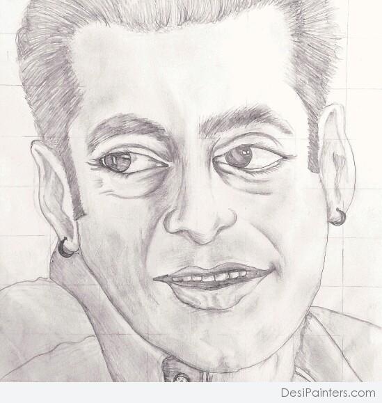 Pencil Sketch of Salman Khan - DesiPainters.com