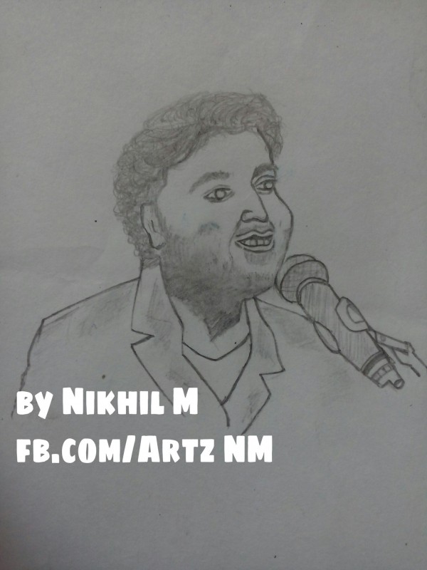 Pencil Sketch of Arijit Singh