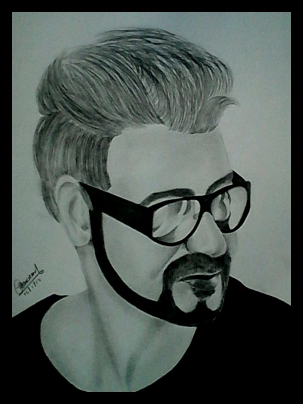 Pencil Sketch of Ajay Devgan - DesiPainters.com