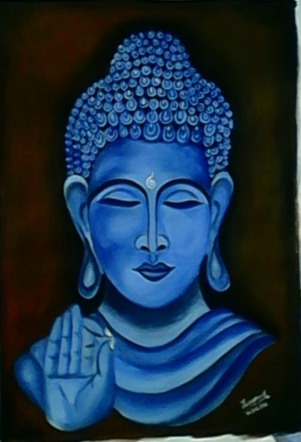Acryl Painting of Buddha - DesiPainters.com