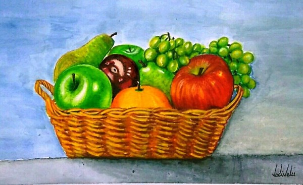 Watercolor Painting of Fruits - DesiPainters.com
