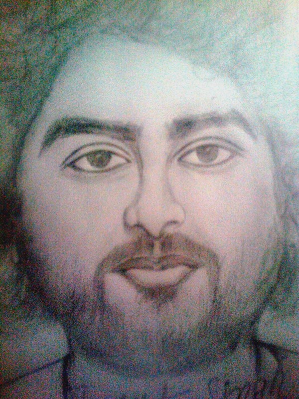 Pencil Color Sketch of Arijit Singh