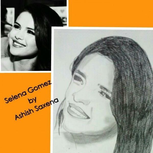 Pencil Sketch of Selena Gomez - DesiPainters.com