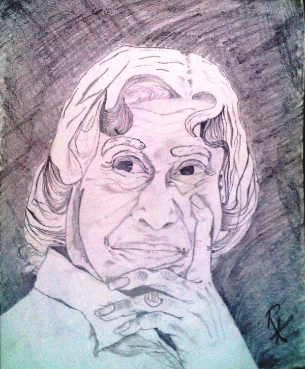 Pencil Sketch of Dr. APJ Abdul Kalam